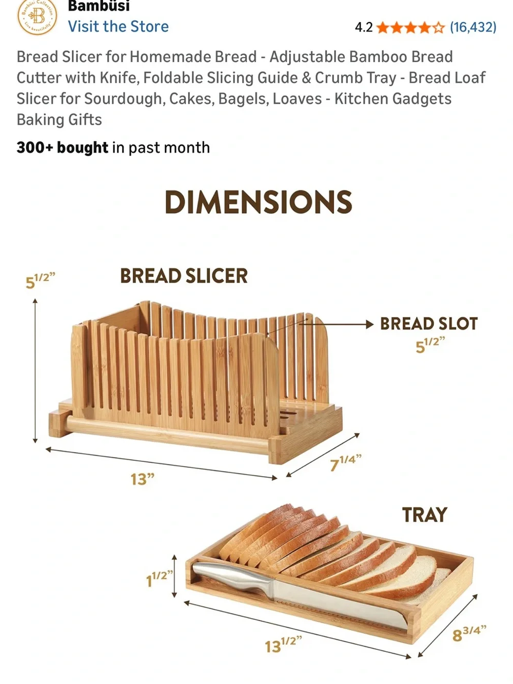 NIB Bambusi Bread Slicing Kit